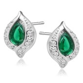 Cercei argint cu piatra verde DiAmanti Z0736ER_G-DIA